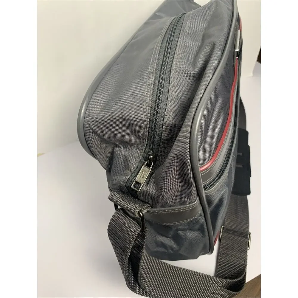 American Tourister Canvas Travel Bag Carry On Vintage Grey With Shoulder Strap‎